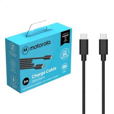 Motorola, Cabo de Dados 1 Metro USB-C - USB-C, Preto