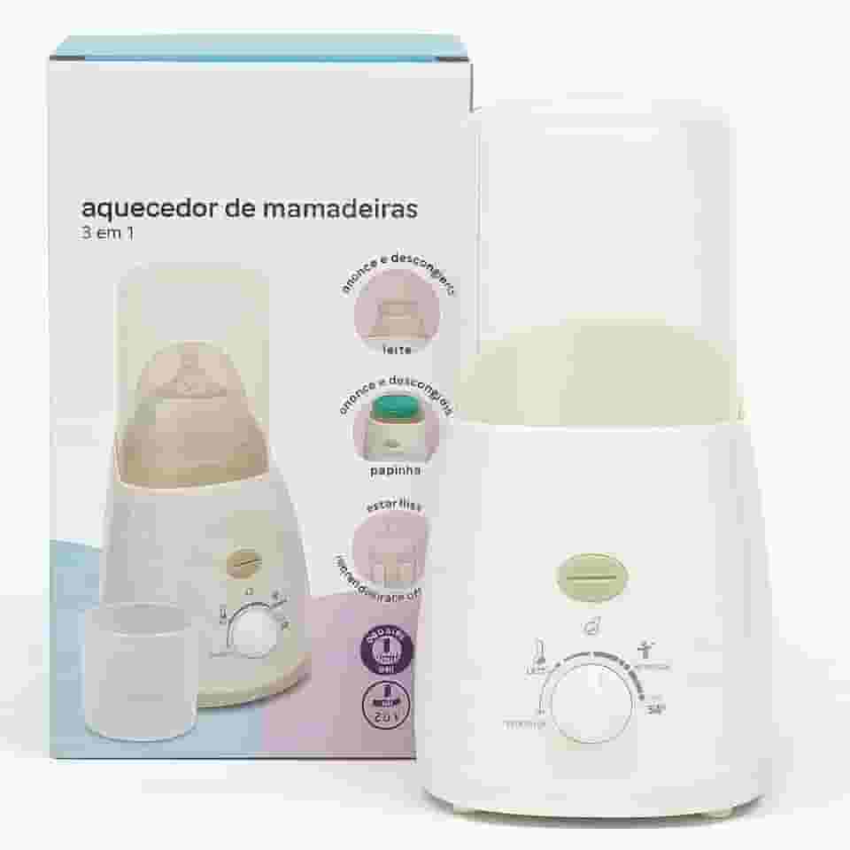Aquecedor de Mamadeira Elétrica 127V 3 em 1 Aquece Descongela Leite Papinha Estereliza Mamadeiras e Chupetas