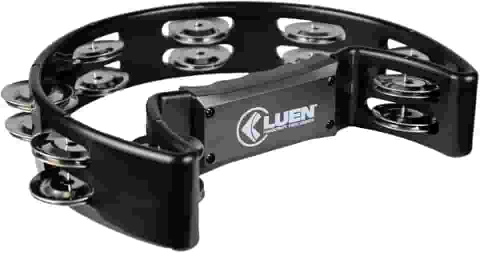 Pandeirola Meia Lua Abs Preta Plat Inx com Pegador - Brasil