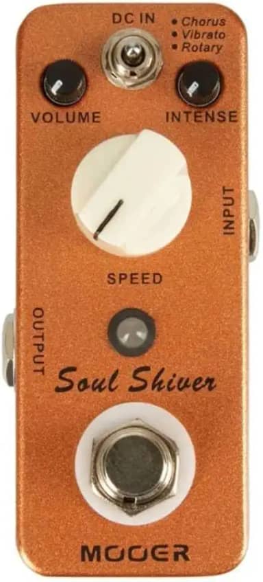 Mooer Pedal Soul Shiver MRT1 | para Guitarra, Modulação Chorus Vibrato Rotary, 3 Modos, Controles de Volume Intensity Speed, True Bypass, Carcaça de Metal Compacta