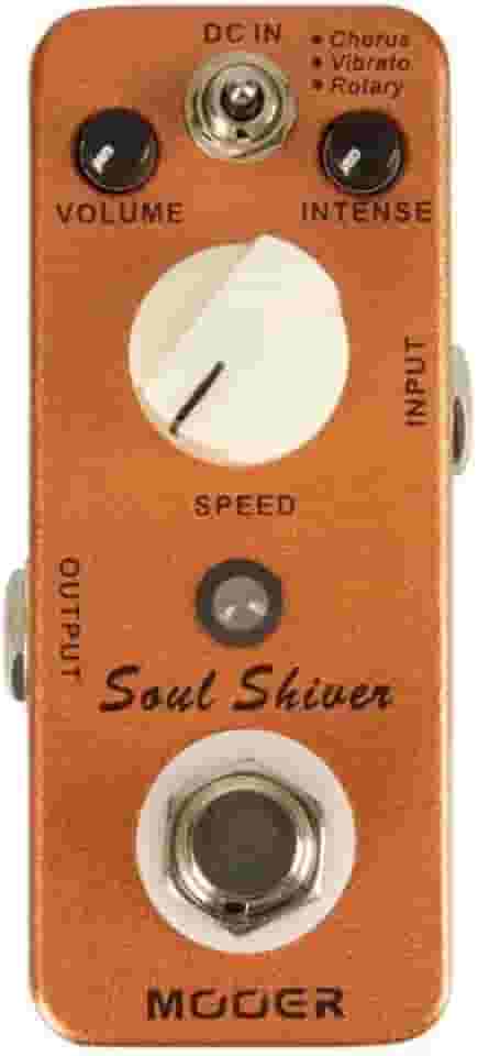 Mooer Pedal Soul Shiver MRT1 | para Guitarra, Modulação Chorus Vibrato Rotary, 3 Modos, Controles de Volume Intensity Speed, True Bypass, Carcaça de Metal Compacta