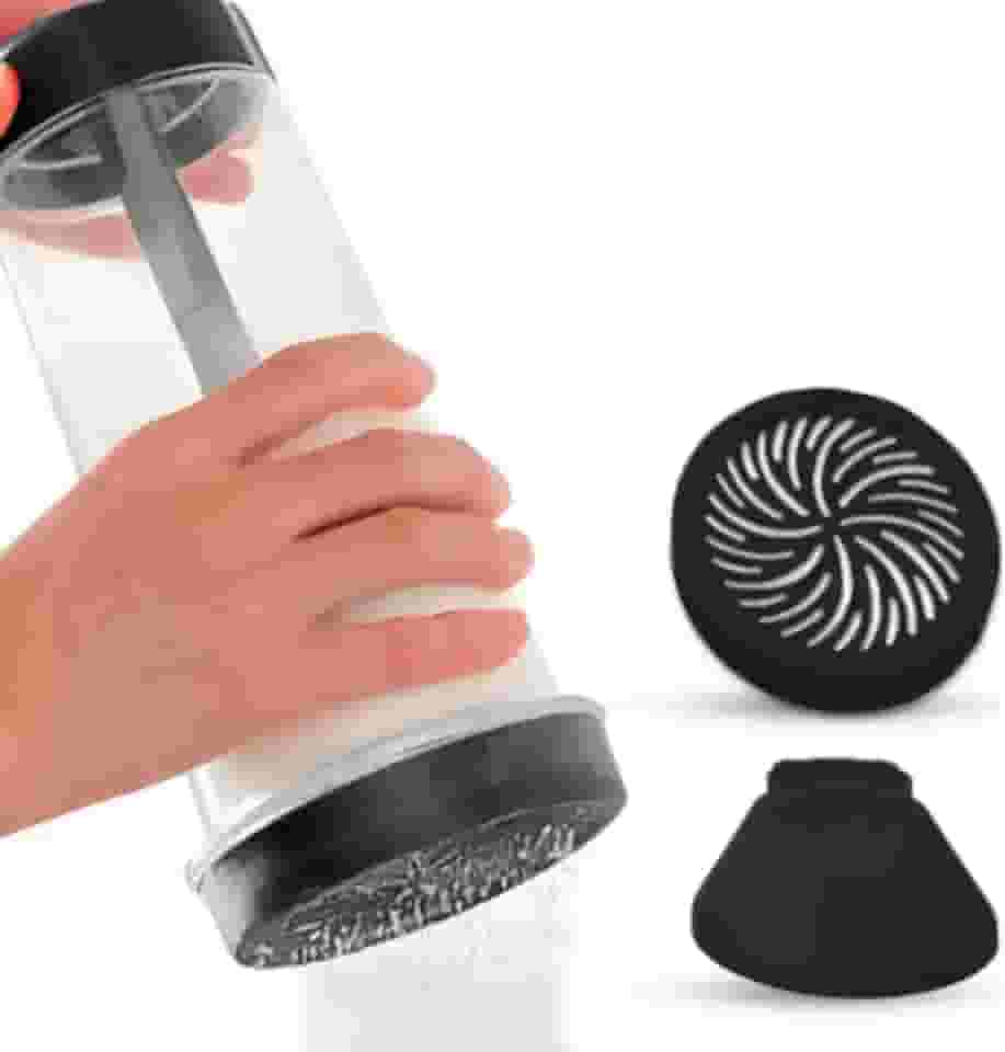 Tapioqueira Polvilhador para Tapioca Peneira Manual Panquecas e Receitas Saudáveis Peneira e Polvilhador Integrados Tapiocas Sem Grumos Crepioca Distribuição Uniforme Compacta Ergonômica (Preto)