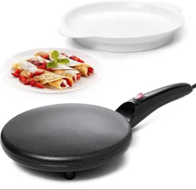 Panquequeira Elétrica Antiaderente, 21cm, 110v, para Panquecas, Omeletes e Tapiocas