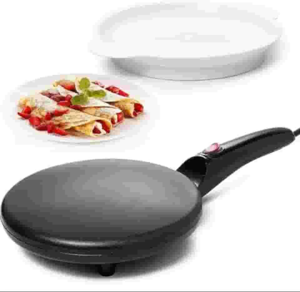 Panquequeira Elétrica Antiaderente, 21cm, 110v, para Panquecas, Omeletes e Tapiocas