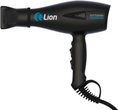Secador De Cabelo Profissional Lion Tutti Silenciar Silencioso Super Potente Leve 2200w 127V Preto