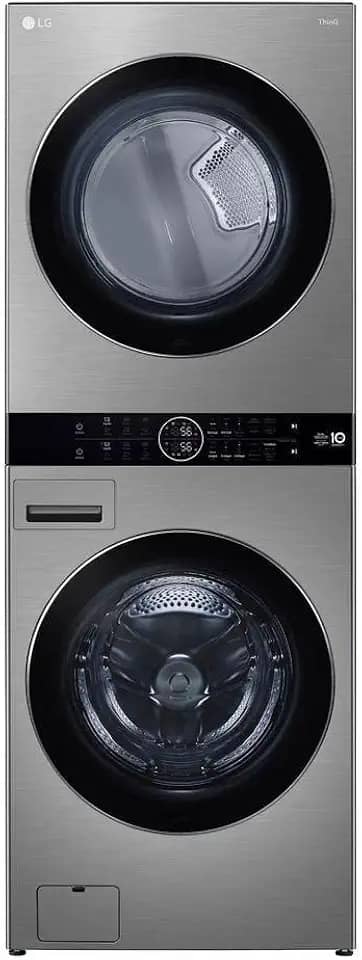 Lava e Seca Smart LG WashTower™ 17kg Aço Escovado com Inteligência Artificial AIDD™ WK17VS6A - 220V