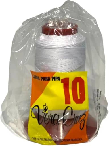 Linha Vera Cruz Para Pipa Fio 10 de 500 Jardas 100% Algodão Tex 85 1 Unidade