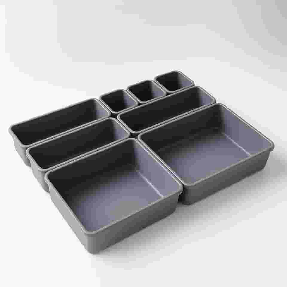 Organizador de Gavetas Modular Ajustável Divisores e Bandejas para Cozinha, Escritório e Banheiro