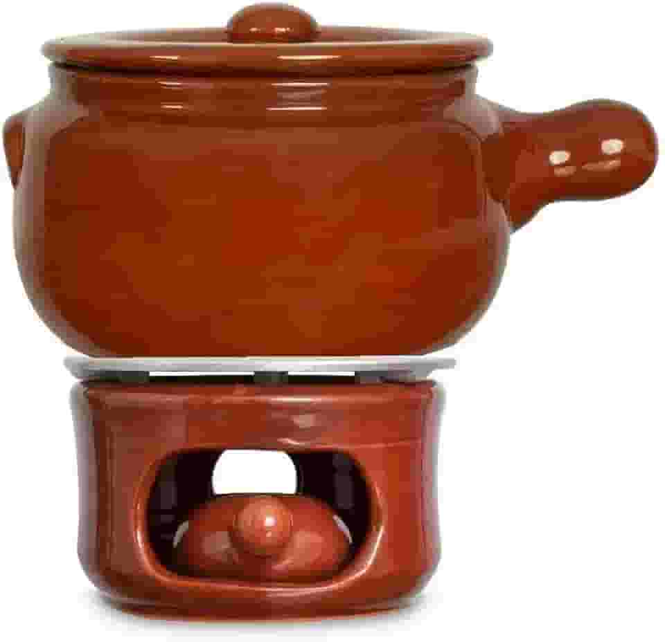 Conjunto para fondue de barro Motta Cerâmica 800ml nº 0-5pçs