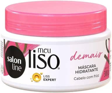 Salon Line, Máscara Capilar, Meu Liso, Demais, Vegana - Cabelos Lisos, 300 g