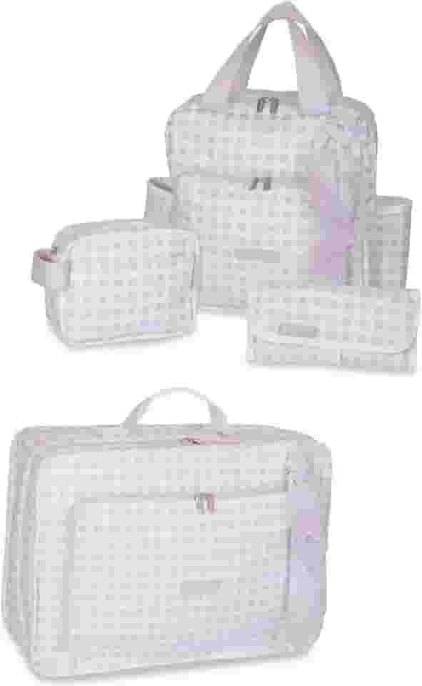 Kit Mala Maternidade + Mochila Passeio + Porta Fralda Campo Lavandas – Masterbag Baby