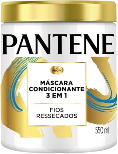 Máscara pantene Pro-Vitaminas 3 em 1 Condicionante 550ml. Fios ressecados