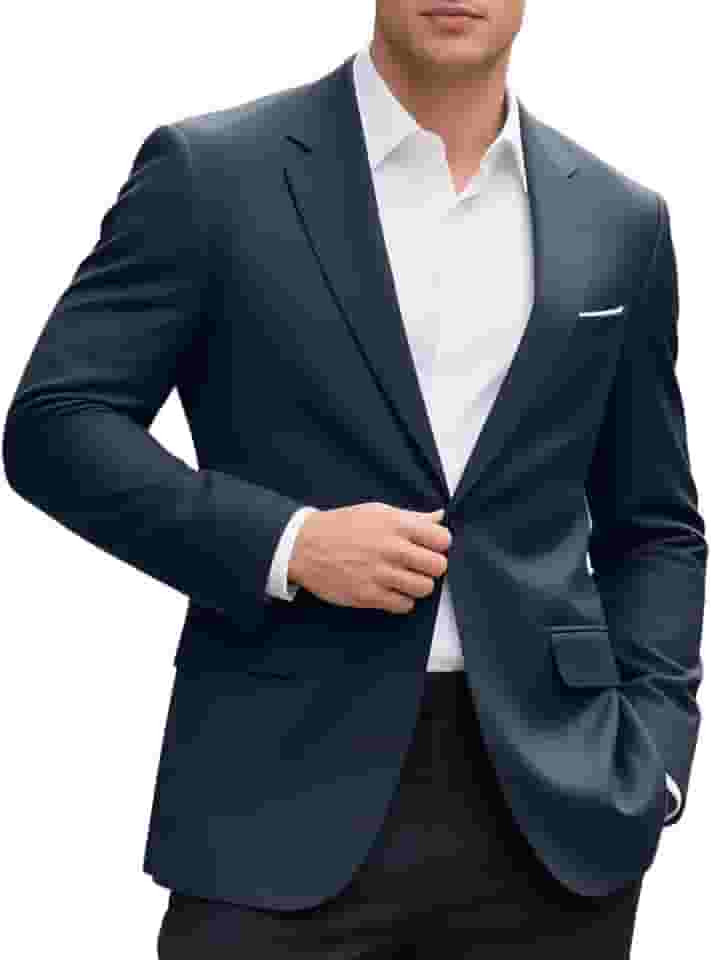 Blazer masculino slim fit de um botão, jaqueta esportiva leve para casamento, negócios, festa