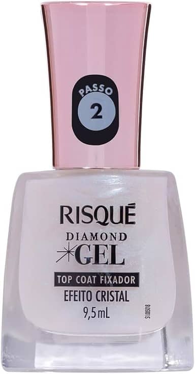 Risqué Top Coat Fixador Efeito Cristal Diamond Gel 9,5ml