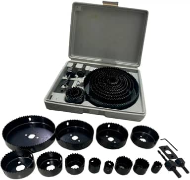 Kit Jogo Serra Copo Para Madeira Gesso Com 16 Peças 19 a 127mm Com Estojo Profissional