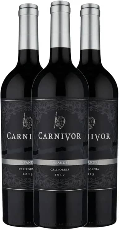 Kit 3 Garrafas Vinho Tinto Carnivor Zinfandel 750ml