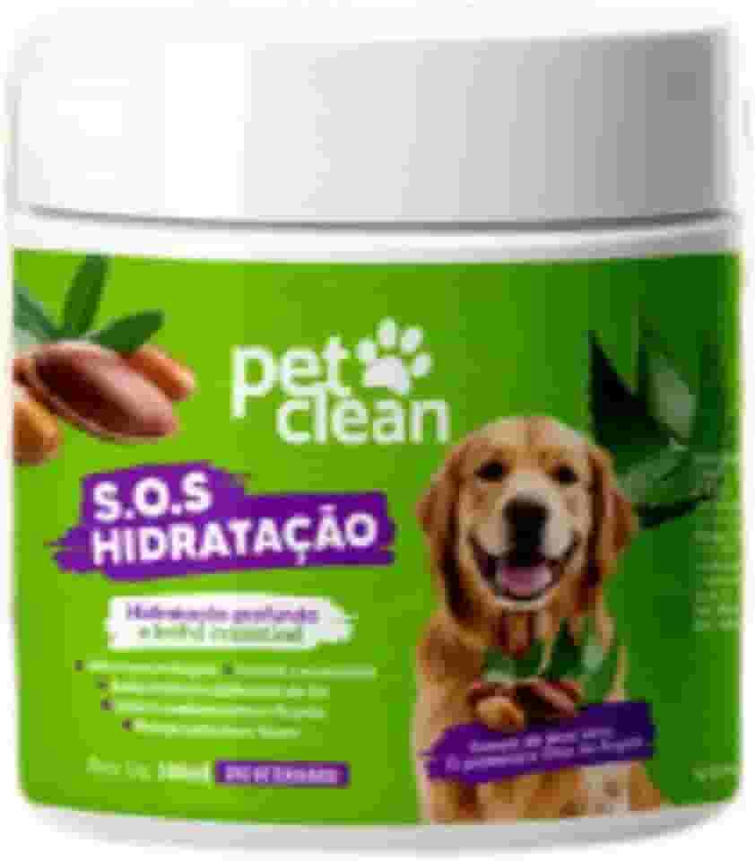 Pet Clean Máscara Hidratação S.O.S Tratamento Cães & Gatos | Cronograma Hidratação, Nutrição, Restauração Profunda Pelos (Hidratação Profunda - Verde)