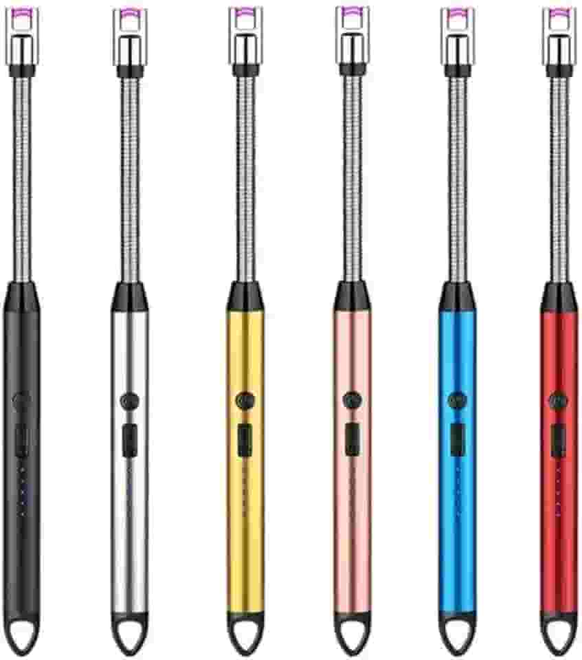 Acendedor Isqueiro Elétrico USB Recarregável Flexível (360°) Sem Gás, Isqueiro Plasma Portátil à Prova de Vento Para Fogão, Velas, Churrasco e Camping (CORES SORTIDAS)
