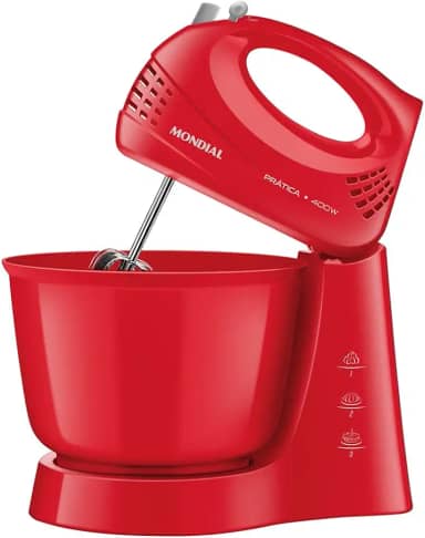 Batedeira Power Prática, Mondial, Vermelho, 400W, 110V - B-44-R