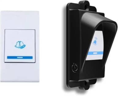 Campainha Sem Fio Bivolt IPEGA KP-CA327 LUKTON – À Prova d’Água, Alcance 150m, Instalação Fácil, com Protetor Antifurto em ABS + Bateria Inclusa (Preto)