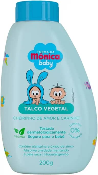 Turma Da Monica Baby Talco Infantil Turma Da Mônica Baby Cheiro Bebe 200G