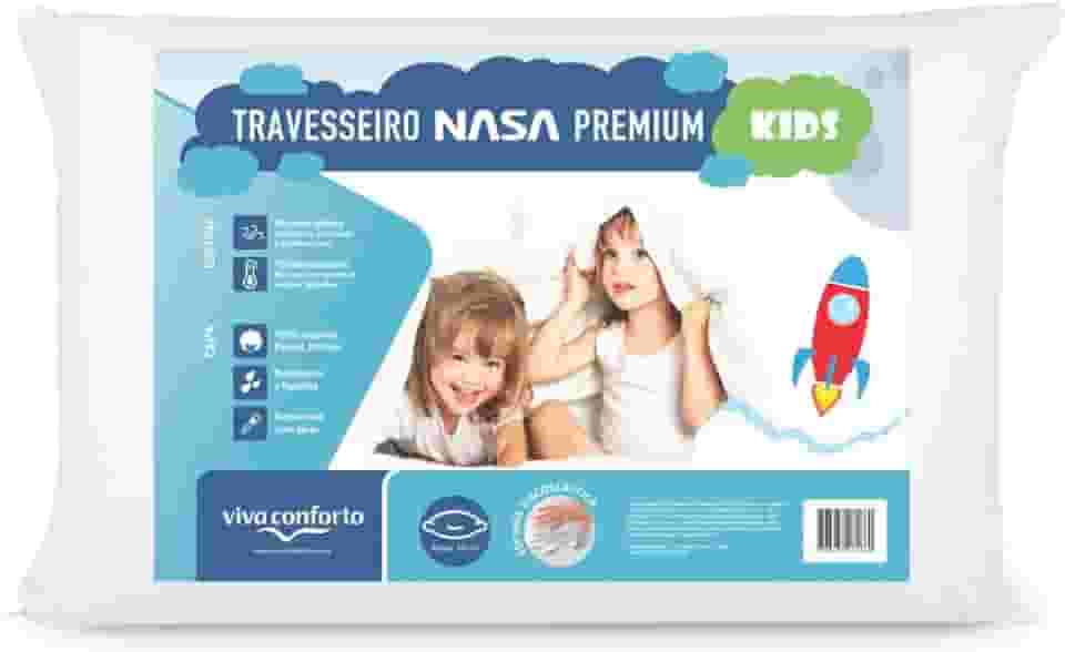 Travesseiro Nasa Premium Kids Infantil para criança Capa Impermeável antialérgico Viva Conforto