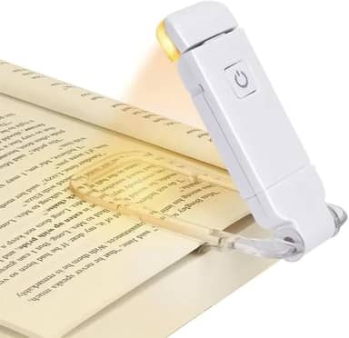 Luz de Leitura para Livro, Lanterna para Leitura de Livros, Adjustável Luminária Livro, Clipe Luminaria de Livro, Dobrar Luz para Leitura Livro, Mini Lanterna Leitura