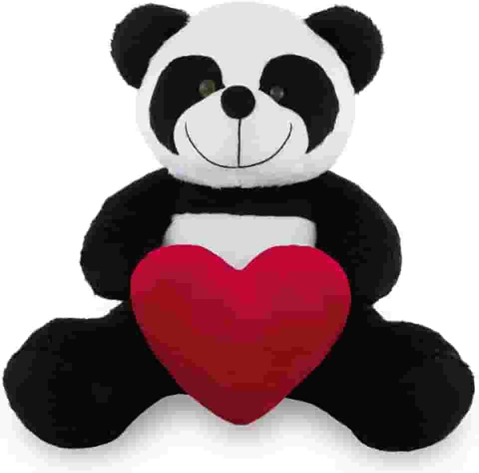 Ursinho de Pelúcia Panda Coração 20cm
