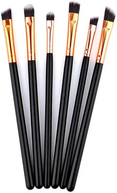 Kit 06 Pinceis de Precisão para Maquiagem e Aplicação de Sombra e Esfumado