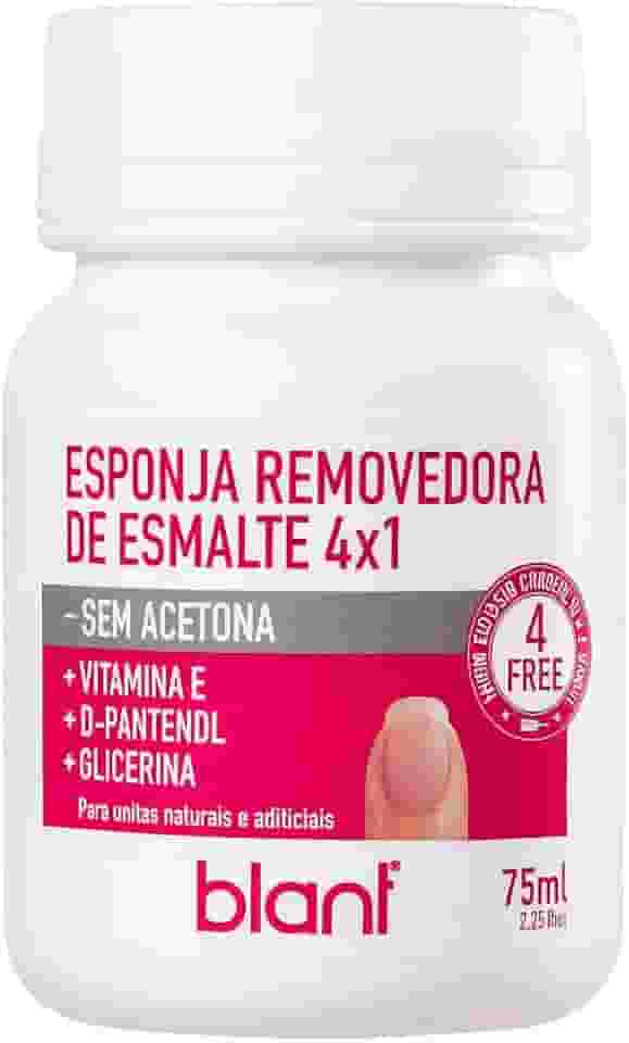Esponja Removedora de Esmalte 4x1 75ml – Blant Cosméticos – Sem Acetona, com Vitamina E, D-Pantenol e Glicerina – Remove Esmalte Rápido sem Algodão