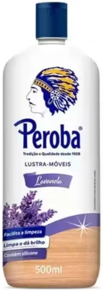 Lustra Móveis Peroba Lavanda 500mL, Limpeza de Móveis, Laqueados, Fogões, Geladeiras, Mármores e Granitos, Fórmula à Base de Cera de Carnaúba e Silicone
