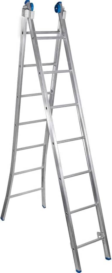 Escada Profissional Articulada e Extensivel 7 Degraus 2X7 em Aluminio Capacidade 120kg