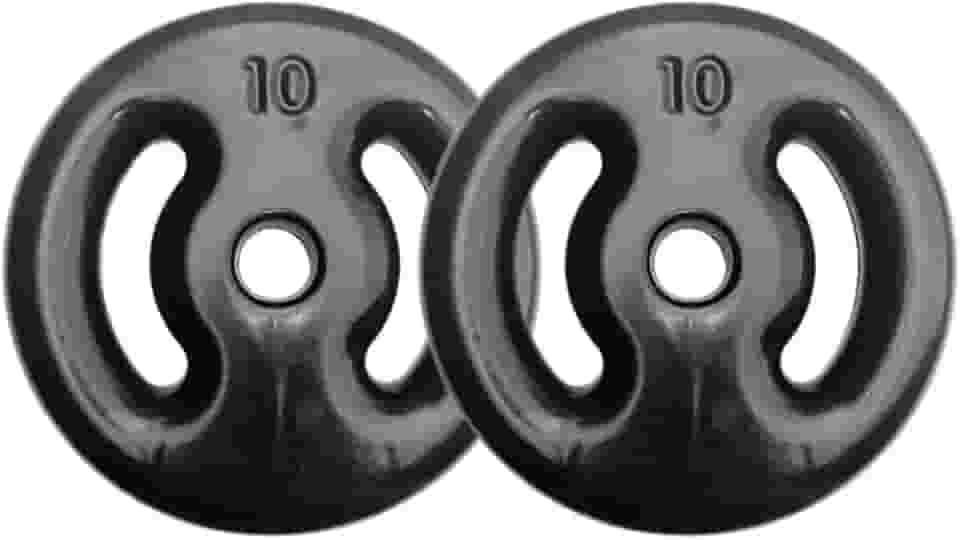 Kit Com 02 Anilhas Emborrachadas De 10kg