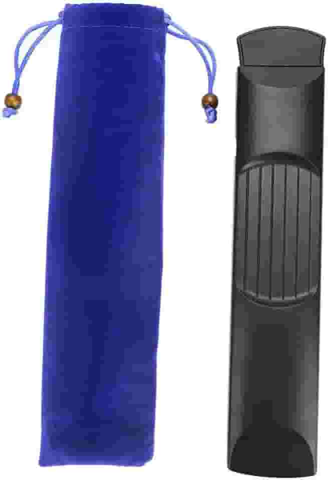 Vbestlife Guitarra de Bolso Portátil 6 Trastes Madeira de Mogno Preta