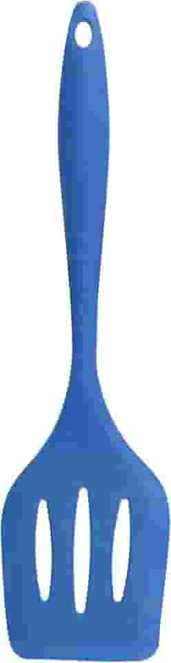 ESPATULA DE SILICONE VAZADA 28,5 X 7,7 X 3,5CM AZUL - CM48