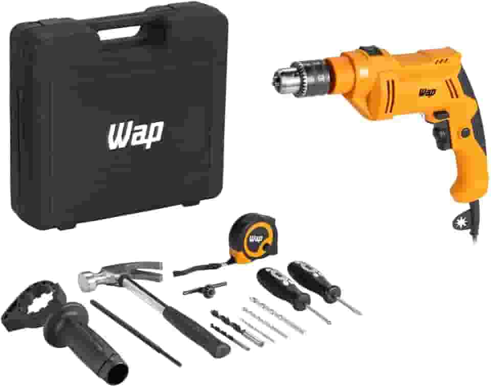 WAP Parafusadeira e Furadeira de Impacto WAP WF 700K10 W2 com Mandril de 10mm e Kit Maleta 11 Acessórios 220V