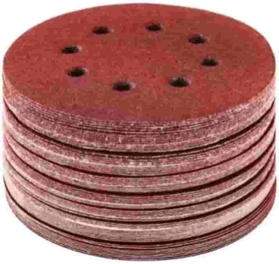 Desoon Kit Disco de Lixas Velcro 76pcs 8 Furos 125mm Para Lixadeira Roto Orbital 60 80 100 120 150 180 240 320 400 600 Grão Variado