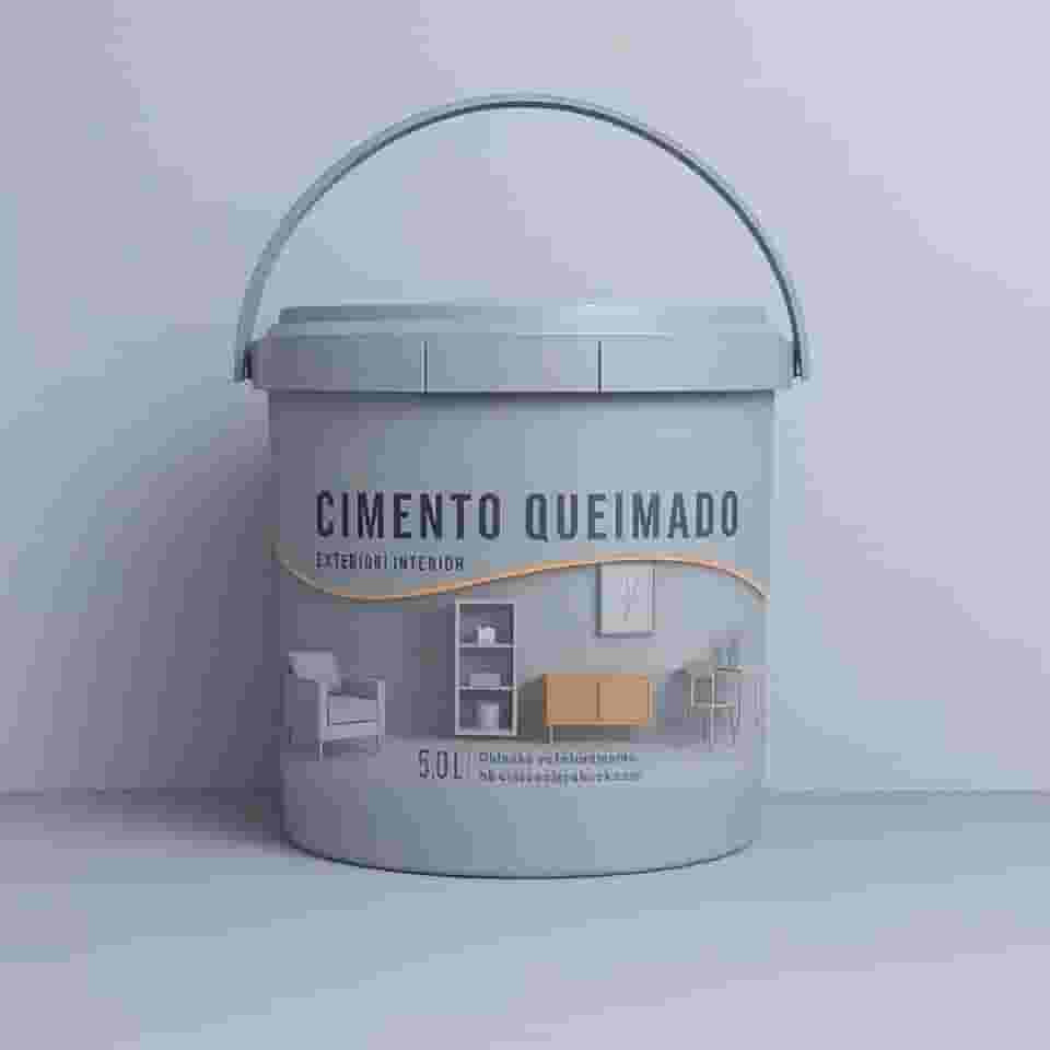 Revestimento Cimento Queimado Piso E Parede Pronto Pra Uso 5Kg