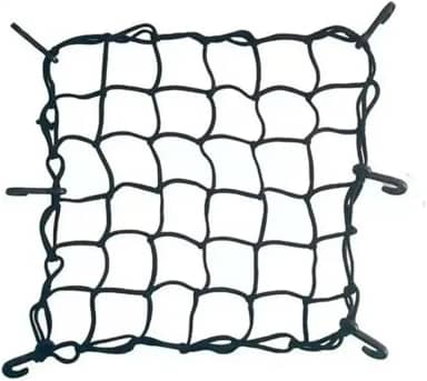 Rede Elástica Moto e Bike Bagageiro Aranha Redinha M 45 X 45 (Preto) Para Levar Capacete e Outros Objetos Na Garupa da Moto E Bike