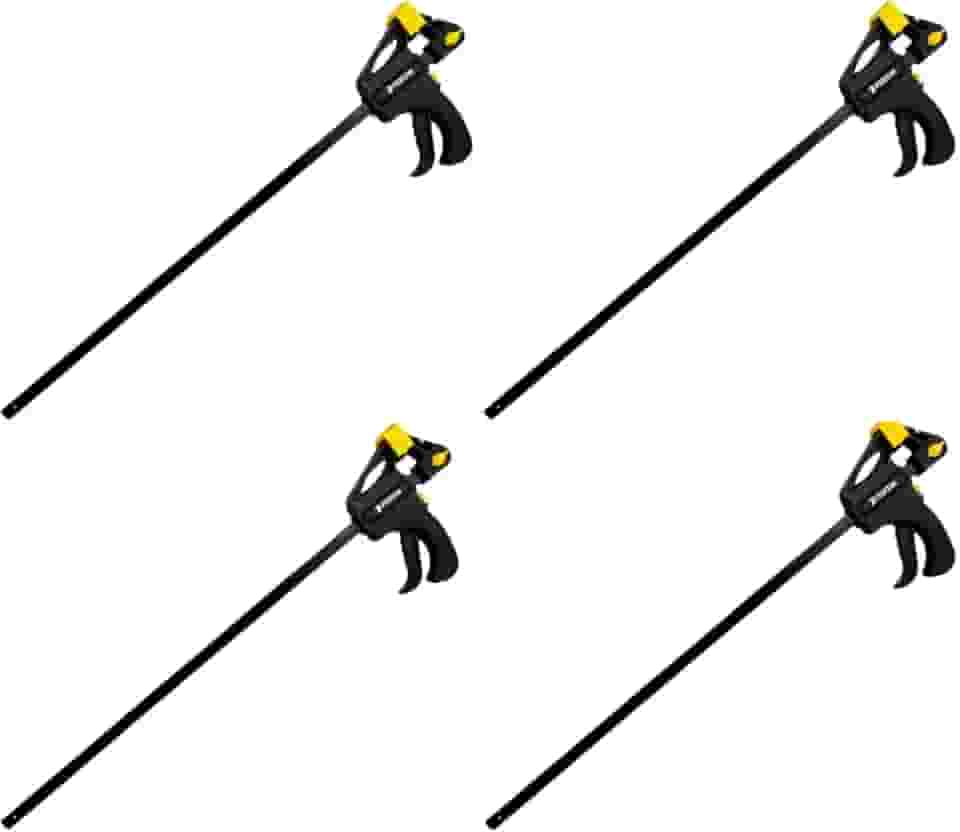 Kit-4 Grampos Tipo Sargento de Aperto Rápido 24' Pol 600mm para Marcenaria Fertak