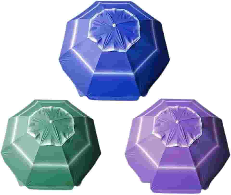 Guarda-Sol Grande Gigante 2,40m com Proteção UV Articulável para Praia e Piscina Respirável