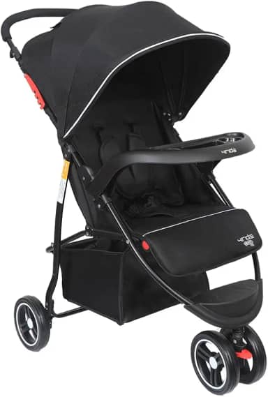 Maxi Baby Carrinho de Bebê 3 Rodas Passeio 4RIDE (Até15kg) (Preto)