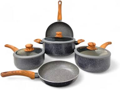 Conjunto 5 Panelas Yafo Indução Granito - LEHAVÍ