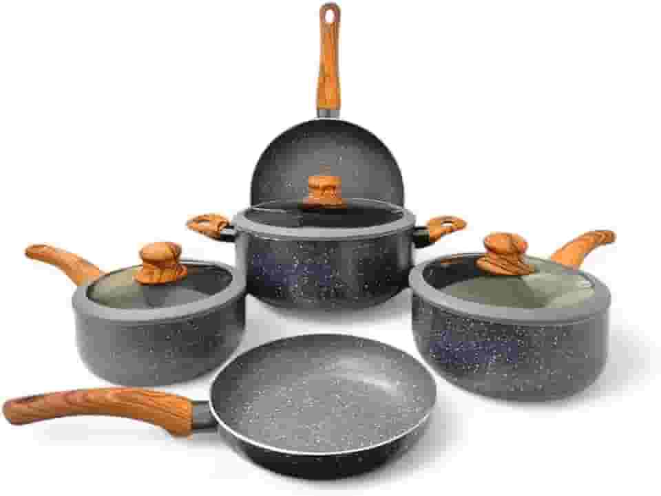 Conjunto 5 Panelas Yafo Indução Granito - LEHAVÍ