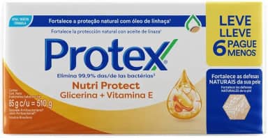 Protex Sabonete Em Barra Nutri Protect Vitamina E 85G Promo 6Un Id Pacote De 6