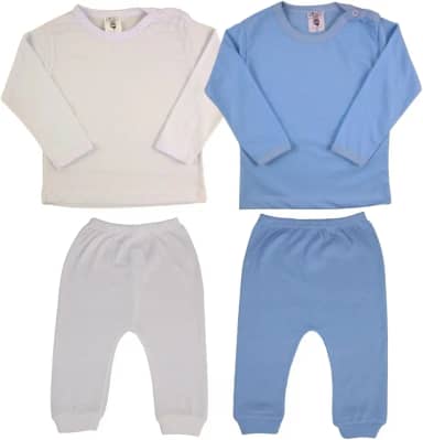 Kit 4 Pecas Pijamas Bebe Manga Longa Inverno Menino Menina