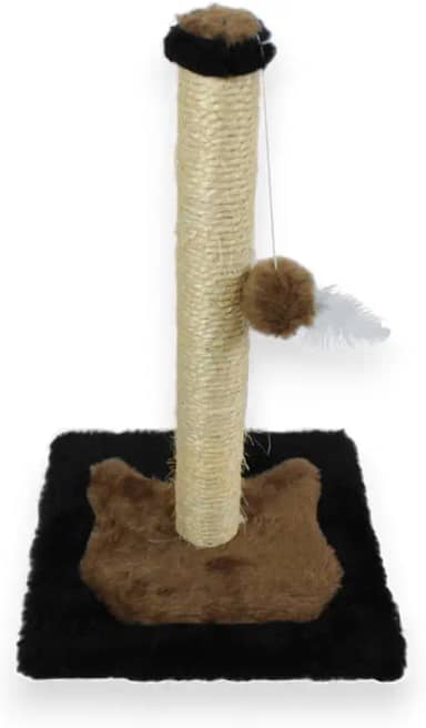 Arranhador de Sisal para Gato Poste Brinquedo com Base 50cm Marrom Claro