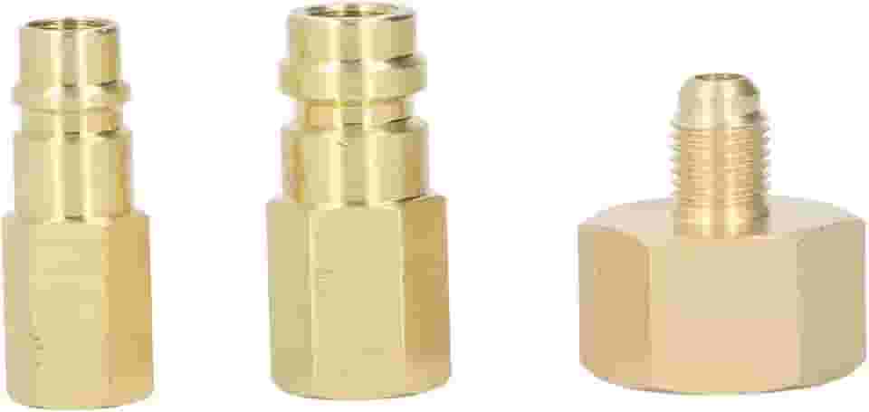 Generic Peças do Adaptador de Retrofit, 1/4 No Jogo Fêmea do Adaptador Condicionador de Ar Interruptor de Cobre da Conversão da Linha Dourado para Ac