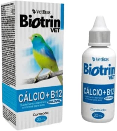 Biotrin Vet Cálcio + B12 Suplemento Para Aves 20 mL - VetBras