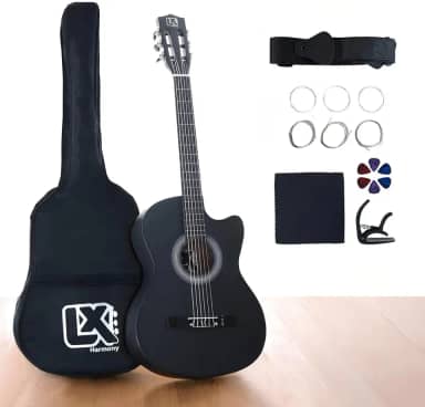 Violão Clássico Acústico Cutaway 38” para Iniciantes - Kit Completo